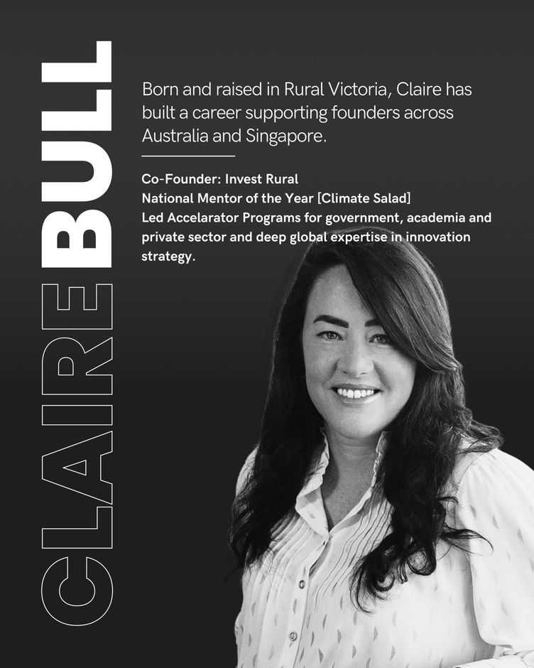 Claire Bull, Co-Founder of Invest Rural. National Mentor of the Year, Climate Salad.